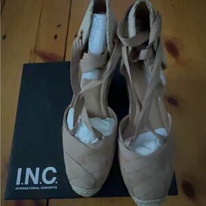 INC International Concepts Women's Beige Espadrille Sandals